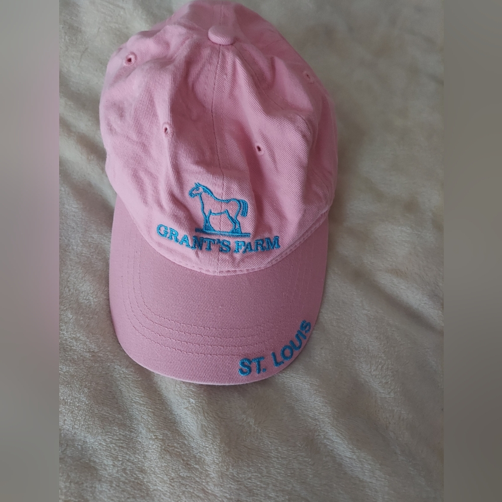 Grants Farm/St. Louis Youth/Girls/Child Pink & Blue Adjustable Baseball Hat/Cap